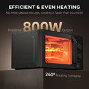 HOMCOM 23L Solo Manual Microwave Oven With 5 Levels, Timer, Black