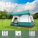 4-6 /  8-10 Person Camping Tent With Porch And Rainfly