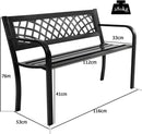 Metal Frame Outdoor Bench