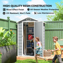 Outsunny 4 X 3 Ft Plastic Small Garden Shed With Lockable Door, Light Grey
