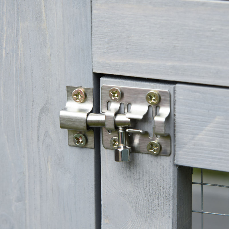 PawHut Wooden Cat House with Platforms, Cat Cage for Multiple Kittens