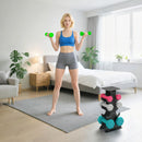 SPORTNOW Hex Dumbbells Set With Dumbbell Rack, 1kg, 2kg, 3kg, 4kg Set