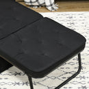 HOMCOM Folding Sleeper Chair Bed With Pillow And Side Pockets, Black