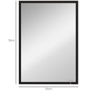HOMCOM 70x50cm Wall Bathroom Mirror For Home Decor, Vanity Mirror, Black