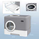 PawHut Enclosed Cat Litter Tray with Lid, Front Entry, Top Exit, Scoop