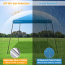 Outdoor Instant Pop-up Canopy with Mesh Sidewalls-Blue