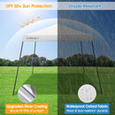 Outdoor Instant Pop-up Canopy with Mesh Sidewalls-White