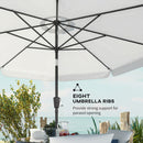Outsunny 3 m Garden Parasol with Tilt & Crank, UPF30+ Outdoor Table Umbrella