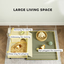 PawHut Small Animal Cage, Guinea Pig Cage with Removable Pet Playpen, Beige