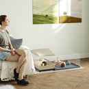 PawHut Small Animal Cage, Guinea Pig Cage with Removable Pet Playpen, Beige