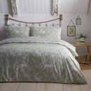 D & D Spring Rabbits Duvet Cover Set in Green