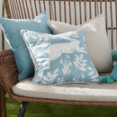 D & D Spring Rabbit Outdoor Filled Cushion in Duck Egg