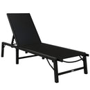 Outsunny Folding Sun Lounger, 5-Position Adjustable Sun Sunbed
