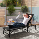 Outsunny Folding Sun Lounger, 5-Position Adjustable Sun Sunbed