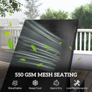 Outsunny Folding Sun Lounger, 5-Position Adjustable Sun Sunbed