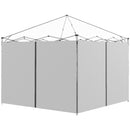 Outsunny 3x3(m) or 3x6m Pop Up Gazebo Side Panels with Zipped Doors, Grey