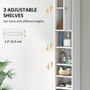 HOMCOM Tall Bathroom Cabinet with Drawer and Adjustable Shelves, White