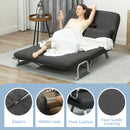 HOMCOM Fabric Convertible 2 Seater Sofa Bed W/ 2 Pillows