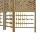 HOMCOM 3 Panel Folding Room Divider, Freestanding Privacy Screen, Natural