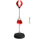 HOMCOM Punching Bag with Stand Boxing Bag Set with Adjustable Height Red