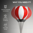 HOMCOM Punching Bag with Stand Boxing Bag Set with Adjustable Height Red