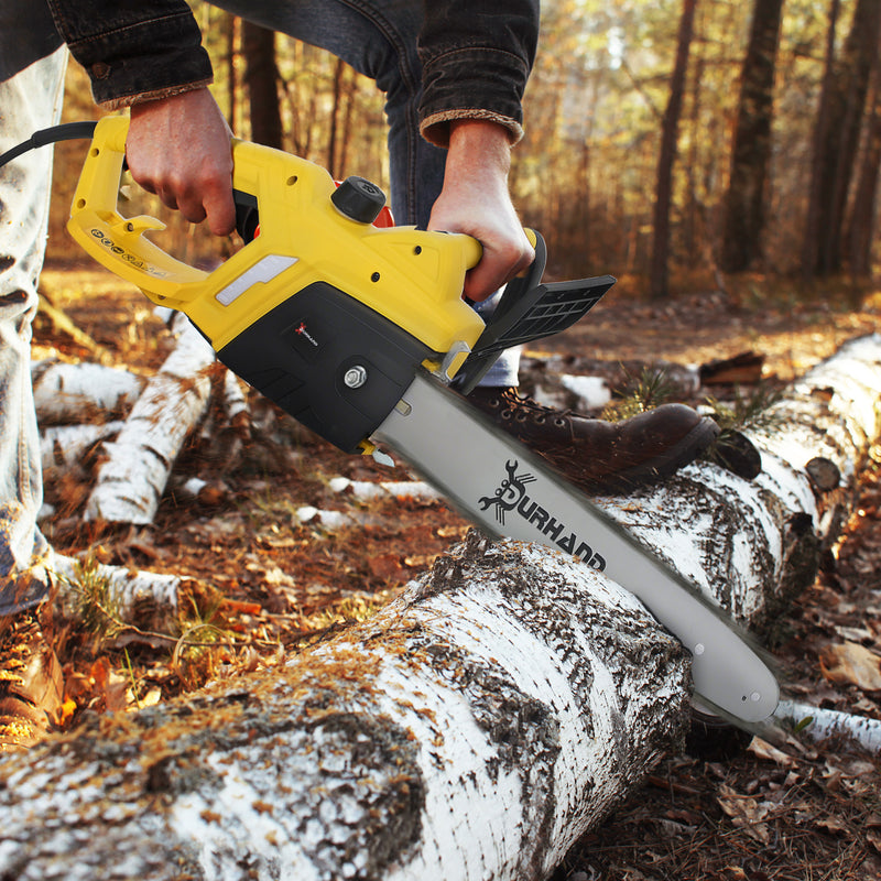 DURHAND Electric Chainsaw Garden Tools, 2000 W, 40 Cm Blade For Wood