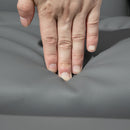 HOMCOM PU Leather Armchair And Footrest Swivel Recliner W/ Ottoman Light Grey/Cream/Dark Grey