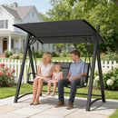 Outsunny 3 Seater Swing Chair, Garden Swing Bench with Adjustable Canopy