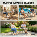 Outsunny 3 Pieces Garden Bistro Set for 2, Outdoor Bistro Table and Chairs