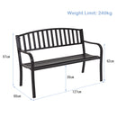 Steel Garden Bench with Streak Design