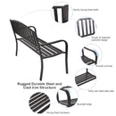 Steel Garden Bench with Streak Design