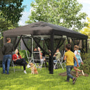 Outsunny 6 X 3(m) Pop Up Party Tent Canopy With 6 Removable Sidewalls