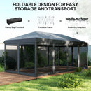 Outsunny 6 X 3(m) Pop Up Party Tent Canopy With 6 Removable Sidewalls