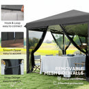 Outsunny 6 X 3(m) Pop Up Party Tent Canopy With 6 Removable Sidewalls