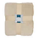 Lewis's Super Soft Flannel Throw - Natural (245cm x 280cm)