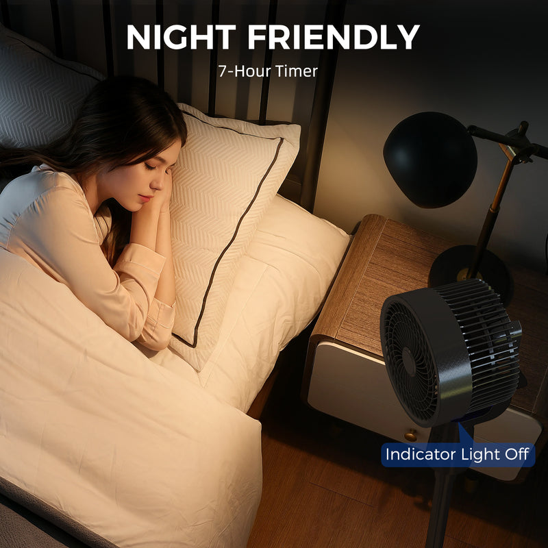 HOMCOM Pedestal Fan, Air Circulation Fan with Oscillating, Tilt