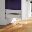 HOMCOM File Cabinet, Lockable Filing Cabinet For A4 Letter, White