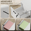 HOMCOM File Cabinet, Lockable Filing Cabinet For A4 Letter, White