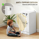 HOMCOM File Cabinet, Lockable Filing Cabinet For A4 Letter, White