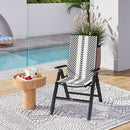 Outsunny Rattan Folding Chair w/ 5-Position Adjustable Backrest