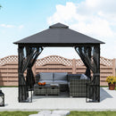 Outsunny Gazebo Party Tent Canopy Sun Shade for Patio Garden 3x3(m)