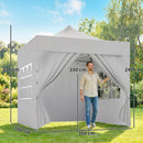 Outsunny 3 x 3 m Heavy Duty Pop Up Gazebo with Sides, UPF50+ Marquee Gazebo