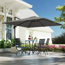 Outsunny 3 X 3 M Cantilever Parasol, Square Patio Umbrella With Crank Handle