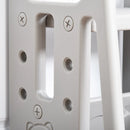 HOMCOM Kids Plastic Step Stool -  Grey