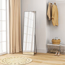 HOMCOM Full Length Mirror, Standing Or Wall-Mounted Dressing Mirror, Black