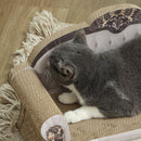 PawHut Cat Scratching Board with Organic Catnip for Indoor Cats, Brown