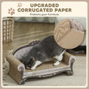 PawHut Cat Scratching Board with Organic Catnip for Indoor Cats, Brown