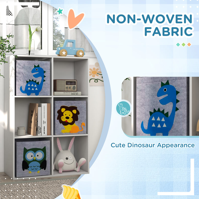 ZONEKIZ Toy Organiser with Two Non-Woven Fabric Drawers for Bedroom - White