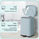 HOMCOM 20L Kitchen Pedal Bin, Metal Rubbish Bin With Soft-close Lid