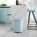 HOMCOM 20L Kitchen Pedal Bin, Metal Rubbish Bin With Soft-close Lid